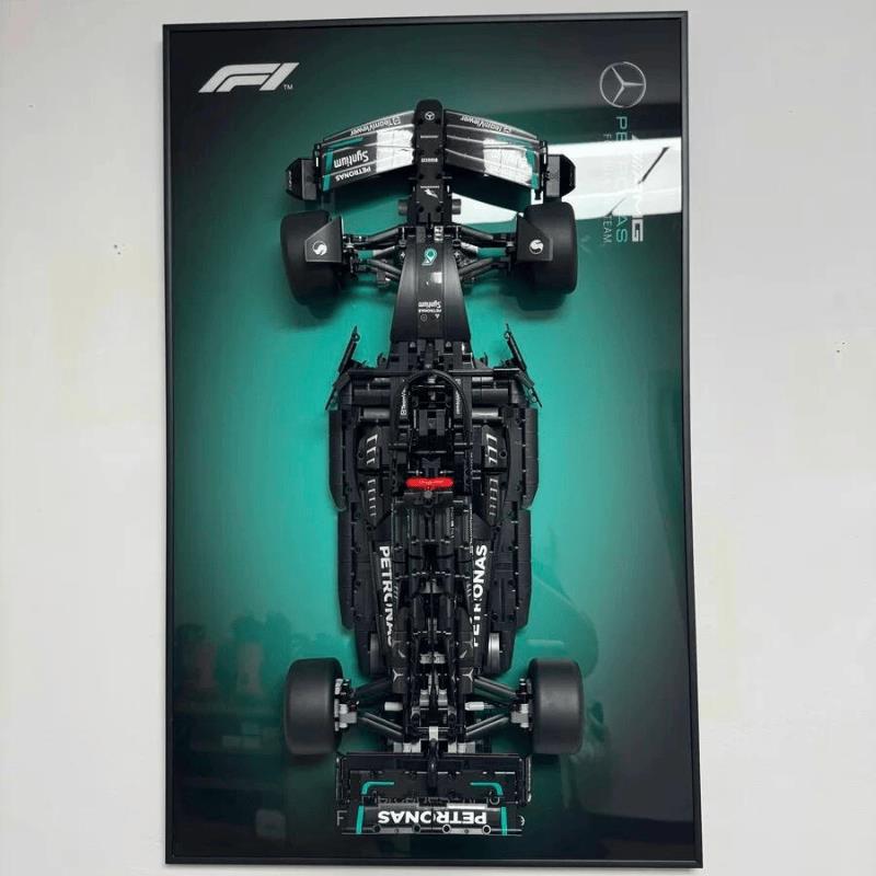 机械组42171AMG系列梅赛德斯奔驰F1赛车方程式积木上墙挂框装饰画