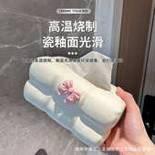 纸巾盒客厅高档轻奢陶瓷抽纸盒茶几摆件家用创意纸抽盒奶油高级感