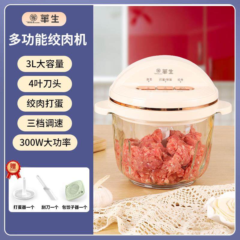高档华绞肉机用家3生L能升搅肉机多功碎肉碎菜料理机搅碎机搅拌机