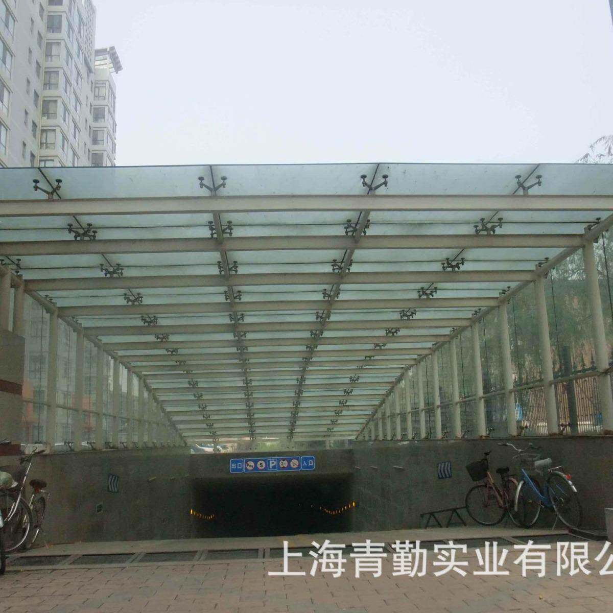 钢结构雨棚地库出路口门头玻璃雨棚地铁口