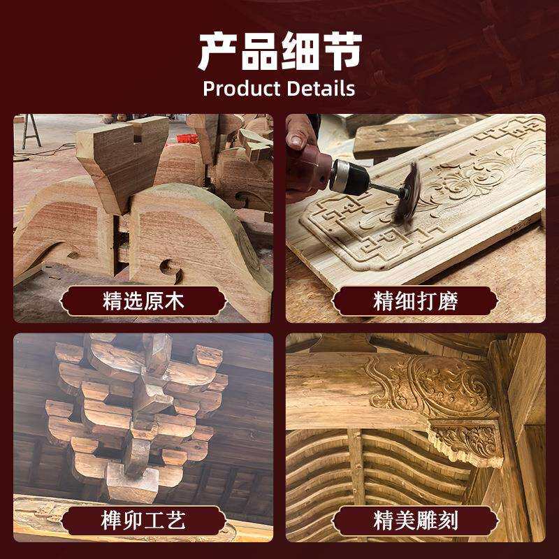 中式庭院大门农村自建房入户院子仿古双开木门老式复古门谷仓门