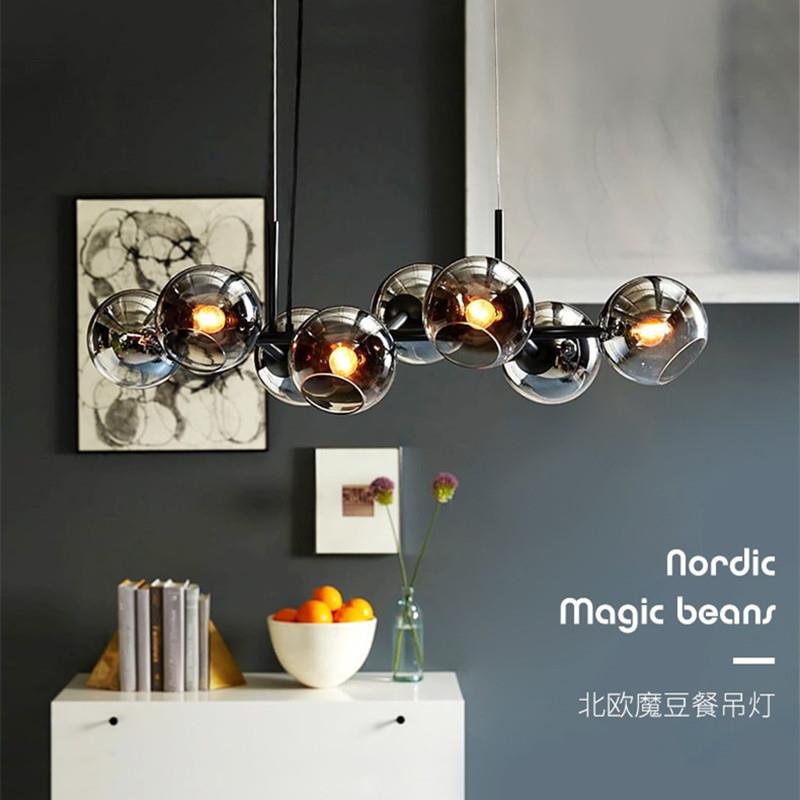 现代简约轻奢北欧创意卧室餐厅客厅灯个性玻璃球分子气泡灯具吊灯