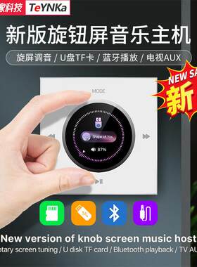 家庭背景音乐主机86K2K系统套装 酒店铺用旋钮屏调节音量音响蓝牙