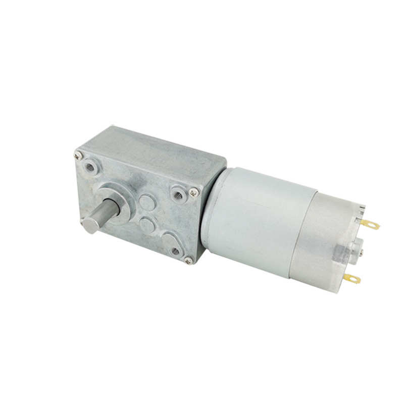 A58-555永磁直流微型减速电机12v24v大扭矩涡轮涡杆金属齿轮马达