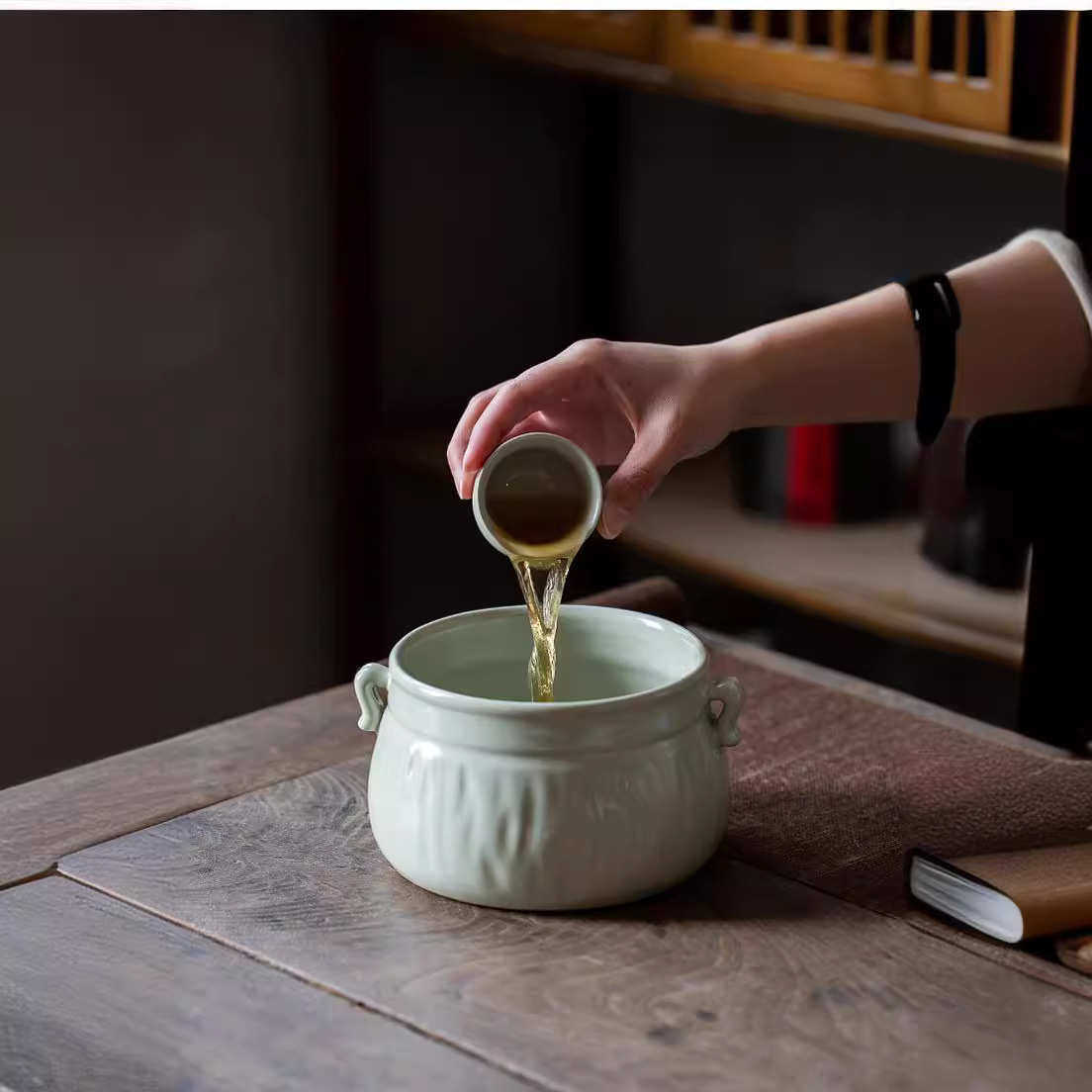 日式草木灰釉茶杯洗家用陶瓷水盂功夫茶具配件建水大号茶渣桶,餐饮具,茶具礼盒,淘宝优惠券,粉丝福利购,淘宝优惠卷