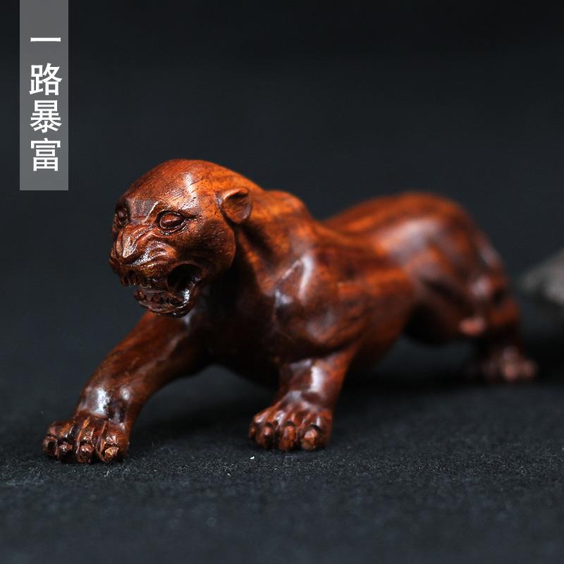 赞比亚小叶紫檀一路暴富 血檀雕刻摆件似小叶紫檀文玩送礼 手把件