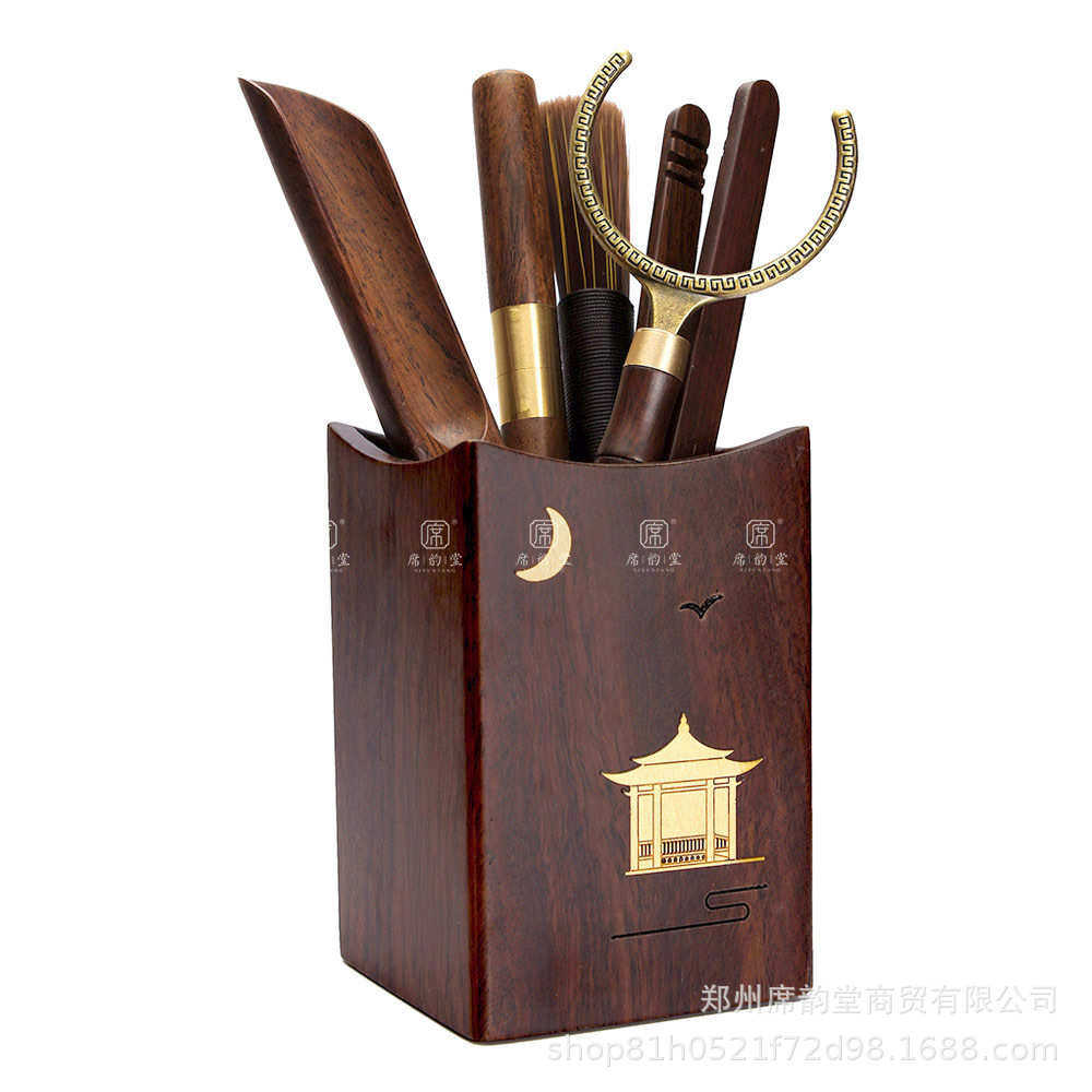黑檀木茶道六君子套装功夫茶具配件6君子泡茶工具茶夹茶勺茶刀,餐饮具,茶具礼盒,淘宝优惠券,粉丝福利购,淘宝优惠卷