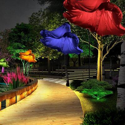 花会花的道具开花气模开合网红人体感应暖场互动摆件感应路灯