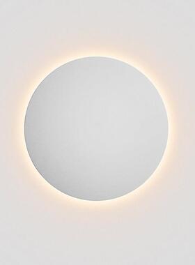 北欧现代简约圆形LED灯 走廊玄关黑色极简客厅壁灯卧室餐厅床头灯