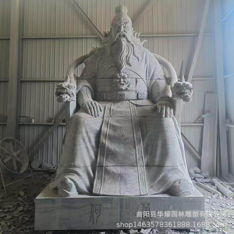 石雕人物萧何雕像古代名人雕塑学校文化馆石材人像雕刻