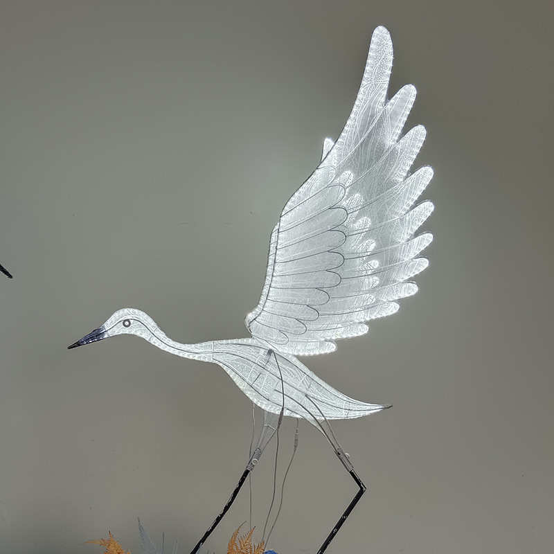 装饰源头婚庆美摆件白鹭摆件厂家陈道具发光道具鸟现货新款室内