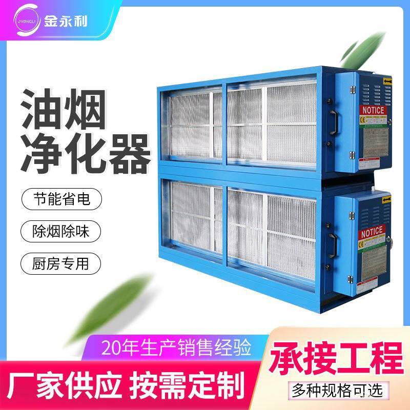 低空排放除油烟食堂酒店厨房静电油烟净化器紫外线光催化除味设备