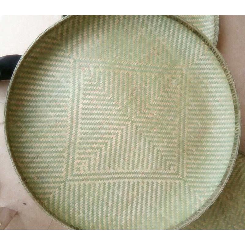 9ZRT竹编制品传统纯手工全竹子簸箕加固家用加深大号圆形农家竹匾