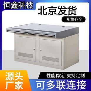 北京 双联监控操作台三联钢制木桌面电脑视频监控室控制台保安室