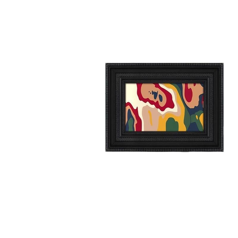 中古法式复古装饰画高级感美式小众餐厅书房卧室实木画框挂画玄关