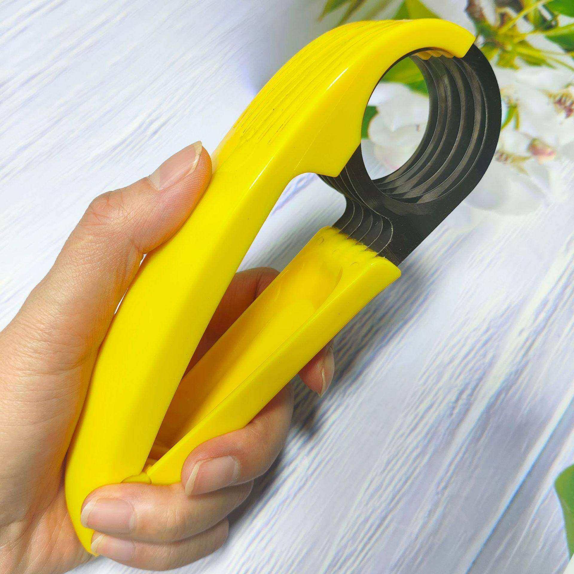 香蕉切片器火腿肠夹子水果分割器创意多功能割刀切瓜神器厨房工具