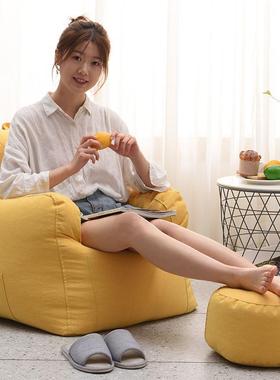 懒人沙发人豆袋阳台单小沙发小户型卧红64692室躺椅网榻榻米休闲