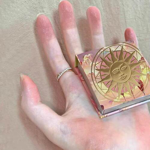 Kekemood太阳情感腮红霜轮廓和明亮高光低饱和度桃红腮红胭脂学生