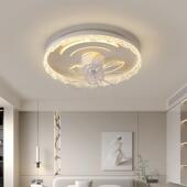 卧室风扇灯带摇头一体电扇吸顶灯主卧房间轻奢高级感大风力吊扇灯