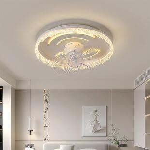 卧室风扇灯带摇头一体电扇吸顶灯主卧房间轻奢高级感大风力吊扇灯