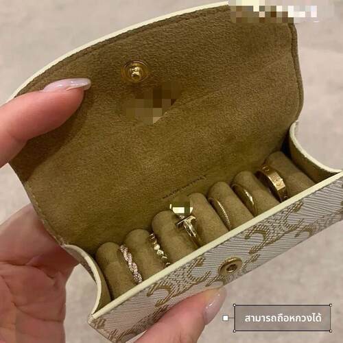 戒指盒精致饰品收纳盒出差旅行珠宝随身便携迷你绒布首饰盒
