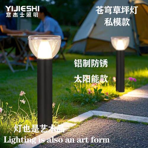 爆款新品区私太阳能苍穹草草坪灯跨境热销模花园坪别墅景意杰士校