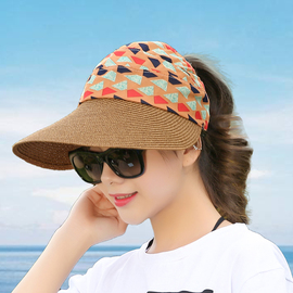 帽子女夏款女式草帽大头围旅游沙滩遮阳帽海边拍照度假风太阳帽