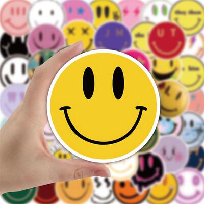 10/30/50PCS Cartoon INS Cute Smiley Graffiti Sticker DIY For