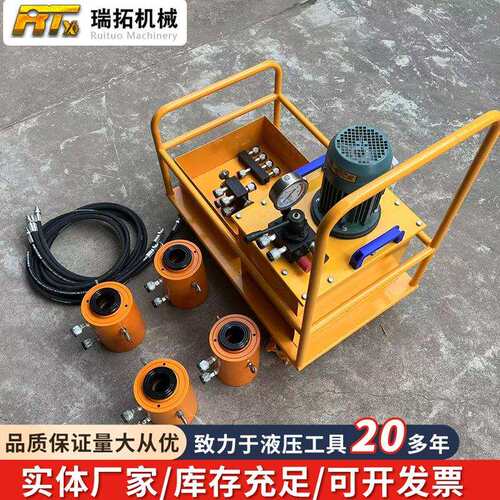 一拖四可拆板式换热器加紧器 小型单作用式设备液压板换夹紧器