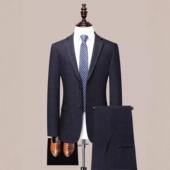 L务休闲西套装 款 商5503 新男士 两件格子双开叉修职业西 西身服套装