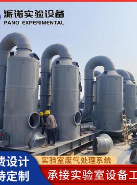 实验室废气处理系统氮氧化物酸碱废气中和净化设备PP喷淋塔