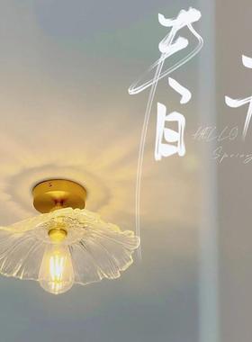 道玄关轻奢古网红道灯走廊灯过复荷叶吸顶灯日式入户889玄关中过