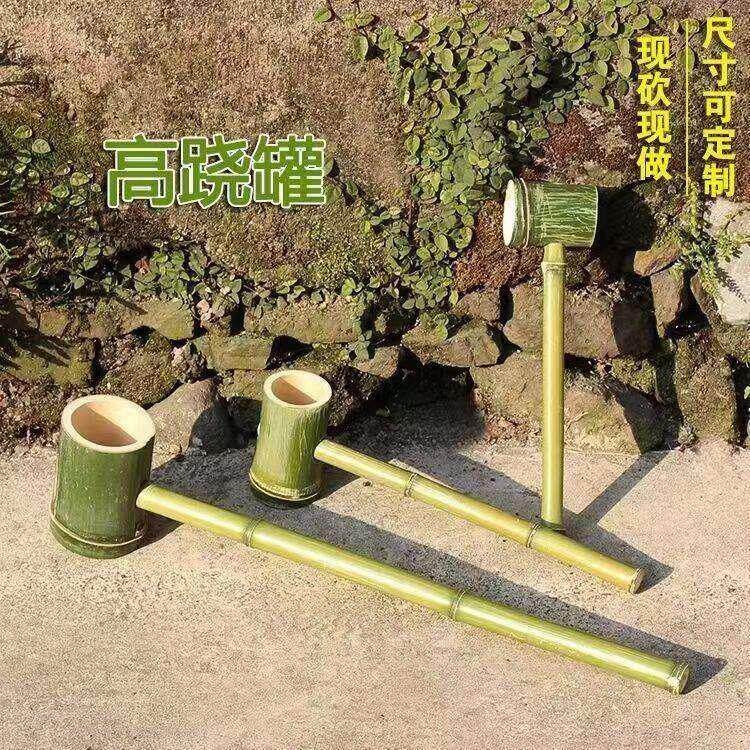 竹筒制品舀水器水勺水瓢老式农村打水器勺子新鲜竹子加长长柄瓢