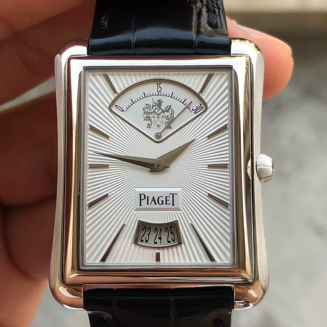 专柜价21万】98新32x41mm伯爵黑带18k白金G0A33072自动机械男表