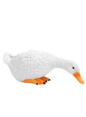 创意仿真动物喝水鸭子摆件户外庭院假山鱼缸水池花园造景布置装饰