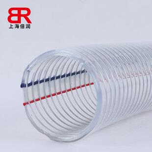 pvc钢丝软管透明塑料管子加厚耐高温抽水管真空螺旋输油管