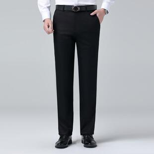 父亲松爸男爸装 秋冬季 商中务休闲宽直筒长裤 ZZ闲裤 老年士休8235