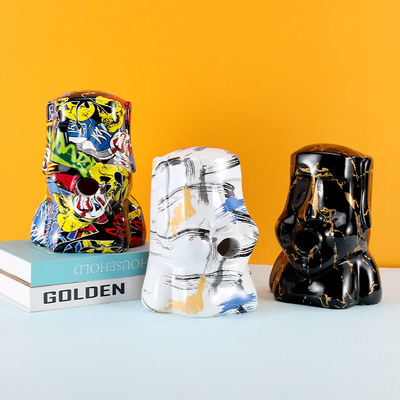 复活岛石人像纸巾抽 moai复活节石像人造型纸抽 摩艾鼻子款纸巾盒