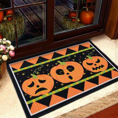 捷成地毯万圣节幽灵地垫家用Hallow进门垫南瓜地垫入户门