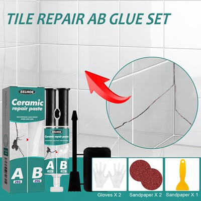 EELHOE Tile Adhesive, Tile Repair Agent, Metal and Tile Crac