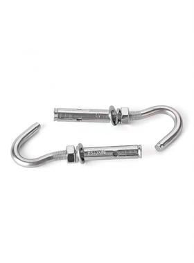 34763不锈钢国拉0爆钩晒衣膨胀子下水道网挂标钩钩爆炸钩M6M8M10M