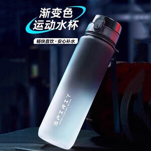 水杯大容量耐高温男生健身磨砂渐层水壶加厚学生上学专用运动杯子