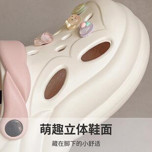 小个子鞋女夏季小码外穿防滑厚底增高eva沙滩凉鞋拖鞋女款拖