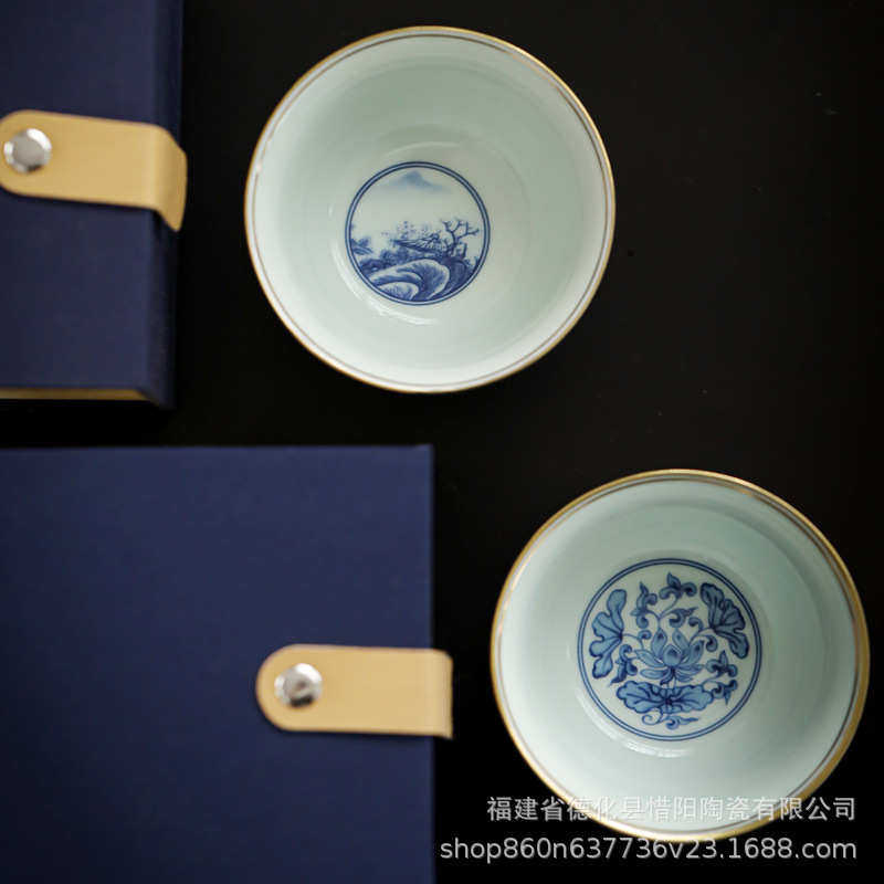 青花瓷茶杯景德镇珐琅彩主人杯单杯个人专用祥龙品茗杯单个茶碗盏,餐饮具,茶杯,淘宝优惠券,粉丝福利购,淘宝优惠卷