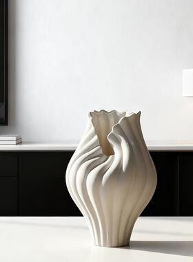 侘寂风手工花瓶民宿样板间办公室客厅玄关桌面艺术花器摆件送礼