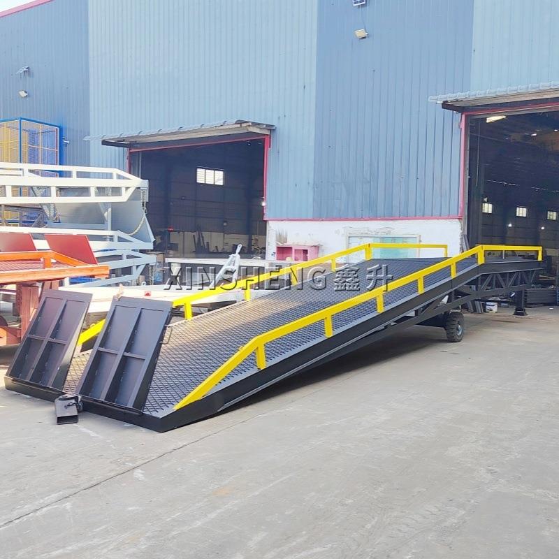 登车桥10T手摇液压升降货柜坡道叉车装载通道装卸货仓储专用