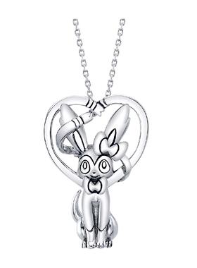 新品 Rocklove 精灵宝可梦 仙子伊布 心形 吊坠项链精致礼物