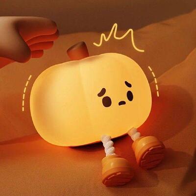 Halloween Pumpkin Night Light Silicone Nursery Nightlight