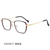 高档高眼度防蓝光射近视镜男潮宽边辐钛抗疲纯劳电脑护目镜女可配