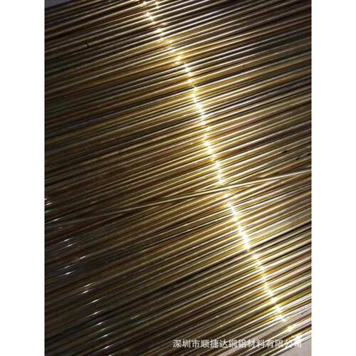 h65 无铅面黄铜管薄壁黄 装饰品五金件具挂铜管深圳切割数控光亮